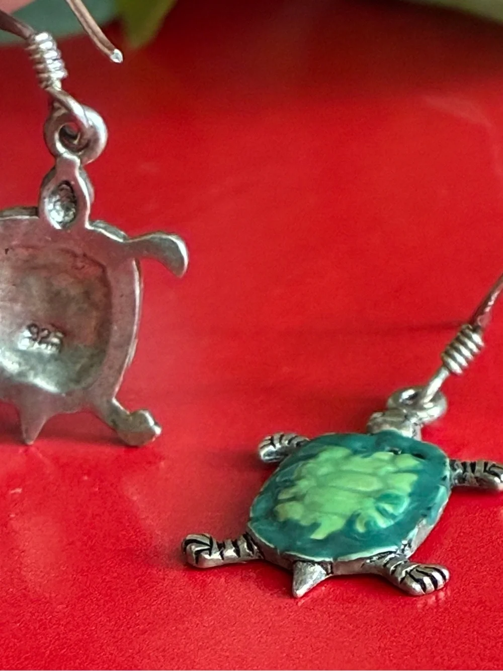 925 Sterling Silver cute turtle